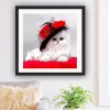 2019 Hot Sale lovely White Cat With Hat 5d Diy Diamond Painting Cross Stitch Kits