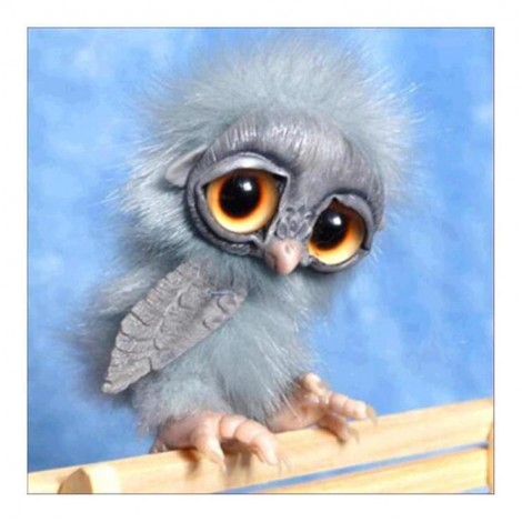 5D DIY Diamond Painting Kits Lovely Naughty Cartoon Grey Owl