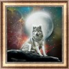 5D DIY Diamond Painting Kits Dream Moon Wolf