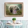 5D DIY Diamond Painting Kits Pretty Little Girl And Big Bear