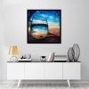 5D DIY Diamond Painting Kits World In Glass Series Sea Beach Sunset