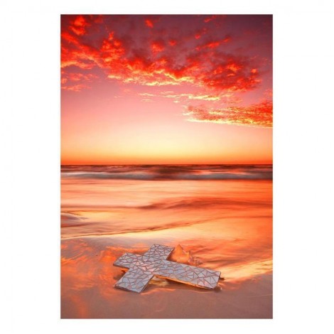 5D Diamond Painting Kits Warm Series Beach Summer Rot Sunset