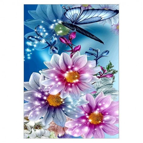 5D DIY Diamond Painting Kits Dream Beautiful Butterfly Flower