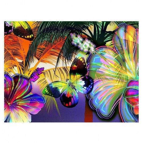 5D DIY Diamond Painting Kits Dream Colorful Butterfly