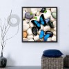 2019 New Wall Decoration Blue Butterflys 5d Diy Diamond Painting Kits