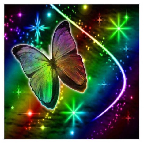 5D DIY Diamond Painting Kits Cartoon Colorful Dream Butterfly