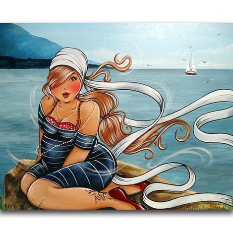 5D DIY Diamond Painting Kits Cartoon Fat Woman