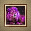 5D DIY Diamond Painting Kits Special Purple Lion