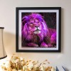 5D DIY Diamond Painting Kits Special Purple Lion