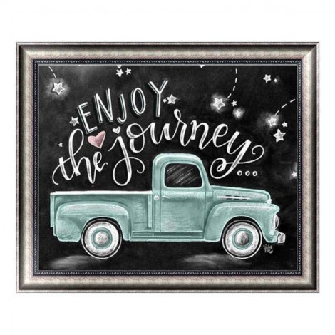 5D DIY Diamond Painting Kits Dream Truck Journey Blackboard